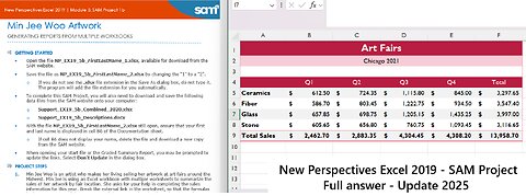 New Perspectives Excel 2019 | Module 5: SAM Project 1b | Min Jee Woo Artwork