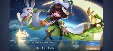 Mobile Legends - Chang'e achieved an Amazing Maniac in this game, it's truly insane