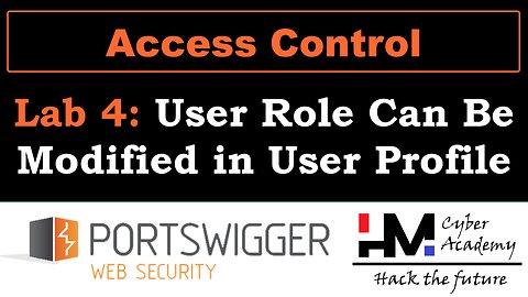 Access Control 4 | User Role Can Be Modified in User Profile #bugbounty #portswigger