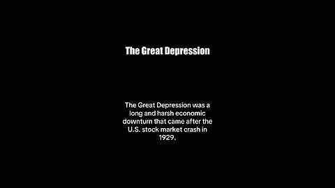 What is The Great Depression?