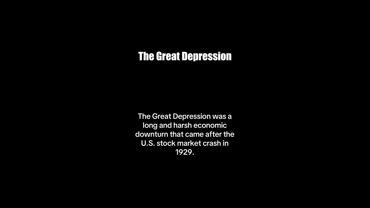 What is The Great Depression?
