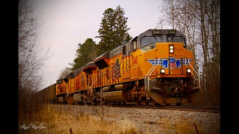 UP 3040 Leading ORPTB and Lot’s of BNSF - Hinckley Subdivision