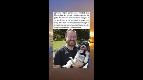 Ricky Gervais Donates $2.4 Million to Save Animals