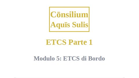 ETCS Part 1 Module 5 (Italiano)