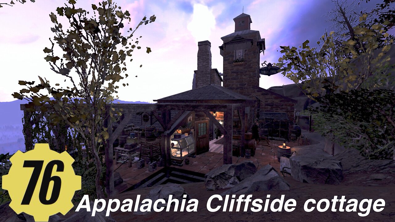 Fallout 76 Appalachia Cliffside cottage Camp build