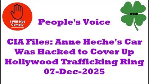CIA Files Anne Heche's Car Was Hacked to Cover Up Hollywood Trafficking Ring 07-Dec-2025