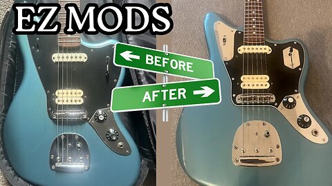 Fender Player Jaguar Simple Mods for a Vintage Vibe - MAKEOVER - Pickguard, & Control Covers!