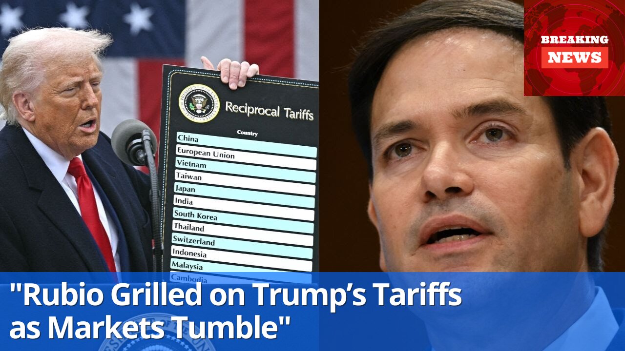 Rubio Faces Tough Questions from Reporters on Impact of Trump’s Tariffs as Markets Tumble