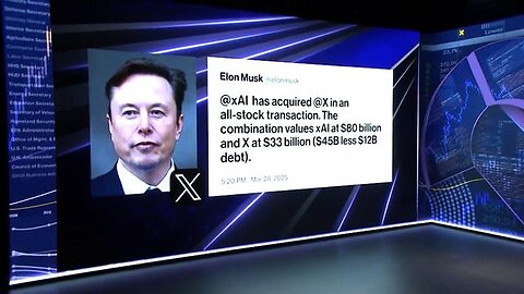 Elon Musk said his xAI artificial intelligence startup has acquired the Twitter for $33 billion