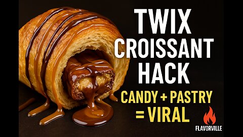 Twix-Stuffed Croissant Hack 🤯 The Ultimate Candy Pastry Mashup