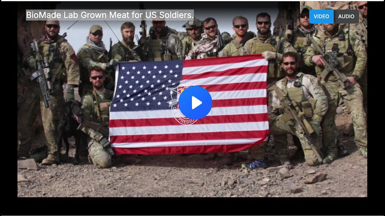 "US Soldiers to be Served BioMade Lab Grown Meat"