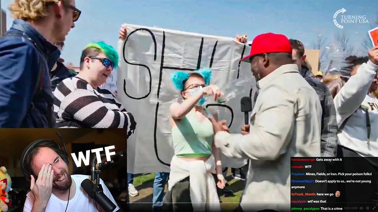 "Peaceful" protestors try to fight (peacefully ofc)