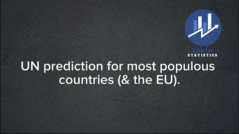 UN prediction for most populous countries (& the EU)...