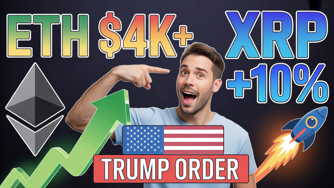 🚨CRYPTO MARKET EXPLODES! ETH Breaks $4K, XRP Surges, Trump’s MASSIVE 401k Order Generational Wealth