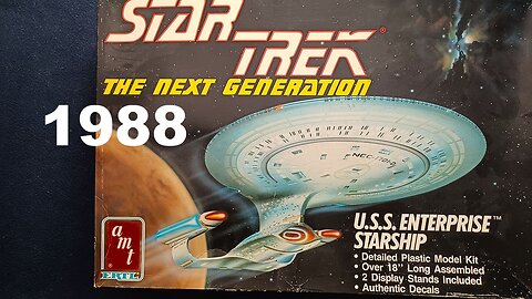 AMT/ERTL, STAR TREK THE NEXT GENERATION, U.S.S. ENTERPRISE STARSHIP, NCC-1701-D, 6619, 1988
