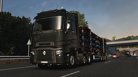 ETS2 | Renault T 520 | Malaga ES to Algeciras ES | FlatRack Container Stacked 28t