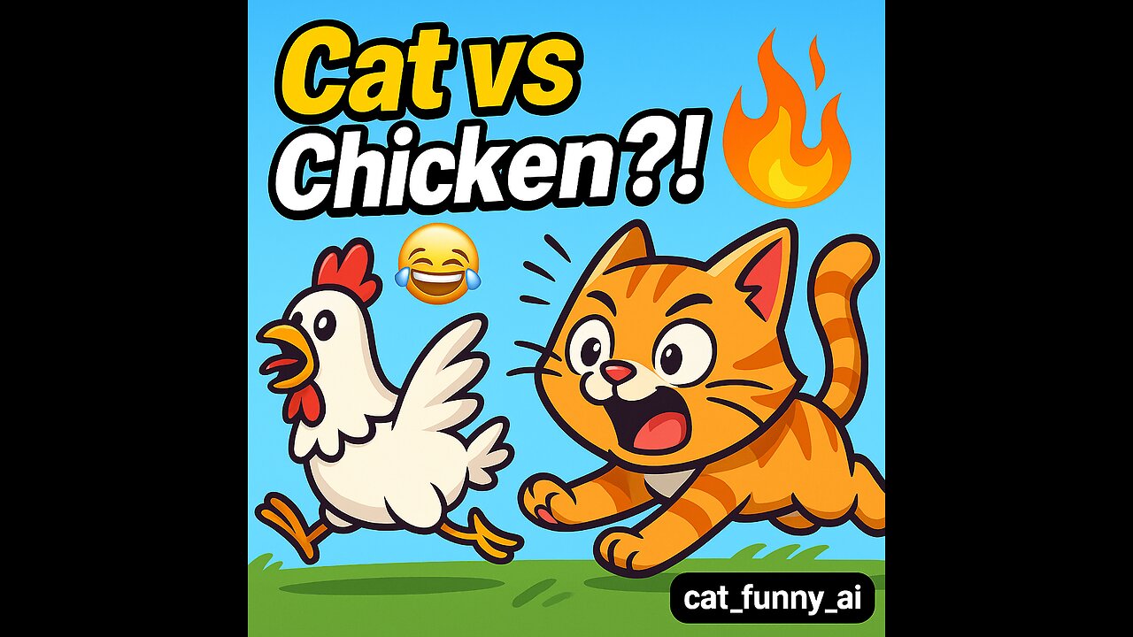 😹 Funny Cat Chases Chicken and Wins! | Hilarious Animal Video 🐔🔥
