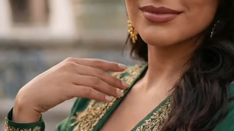 This Green Dress Feels Like Royalty #greenlook #elegance #goldfashion #style2026 #dressvibes