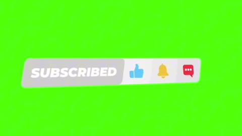 Subscribe Button Green Screen Video