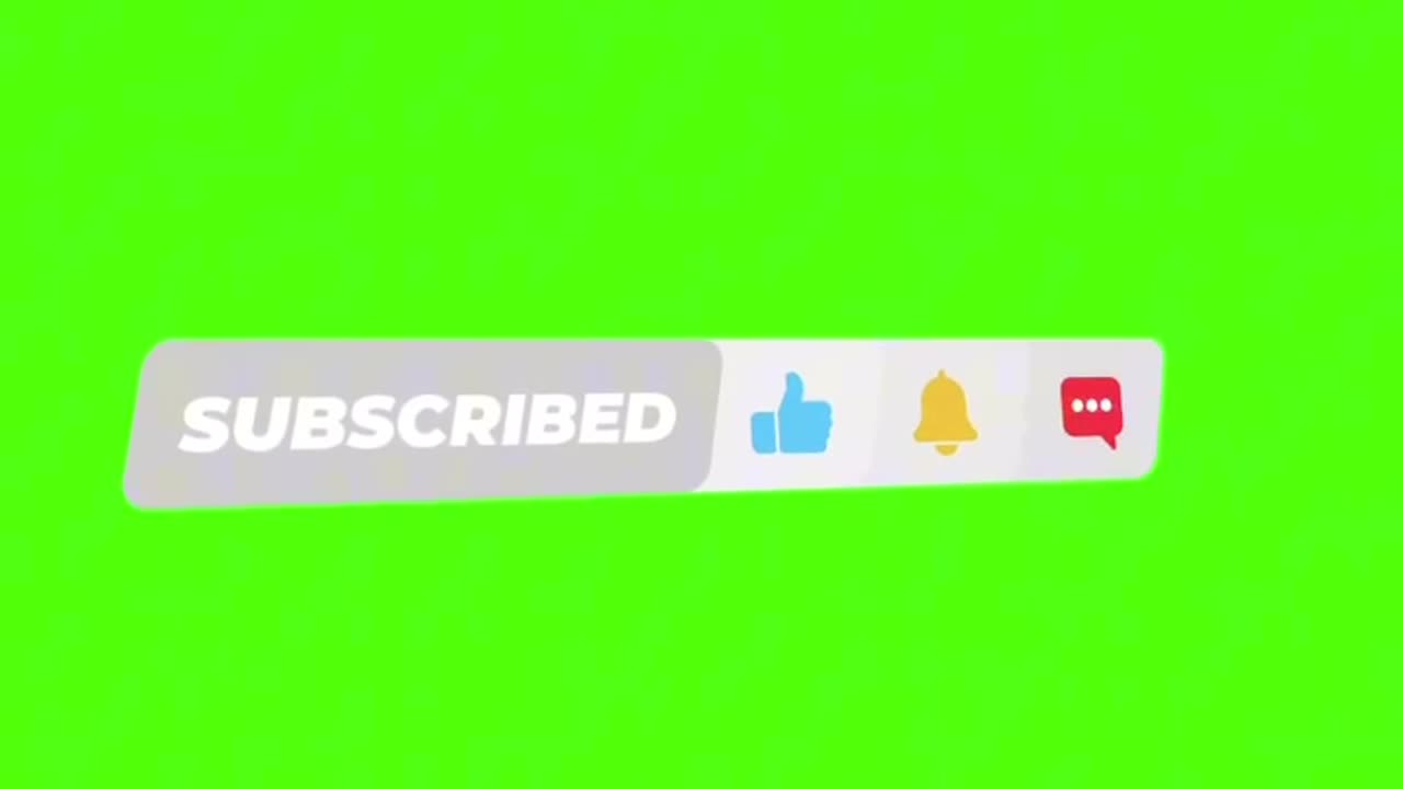 Subscribe Button Green Screen Video