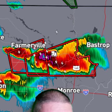 🚨 Tornado Warning – Sterlington & Farmerville LA Under Threat