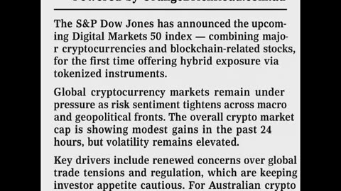 The S&P Dow Jones has unveiled plans for its Digital Markets 50 Index
