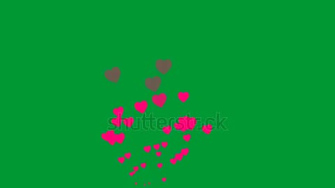 Pink flying hearts pop burst. collection of heart.