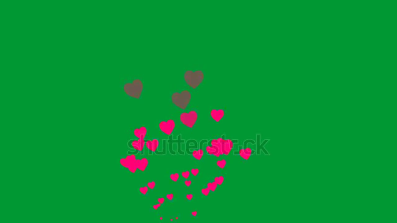 Pink flying hearts pop burst. collection of heart.