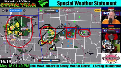 LIVE SEVERE WEATHER COVERAGE - Arkansas & Missouri Ozarks