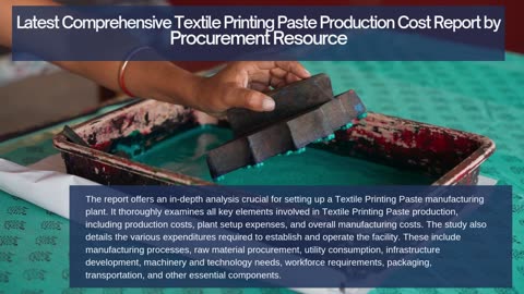 Textile Printing Paste Production Cost Analysis Report | In-Depth Market & Manufacturing Insights