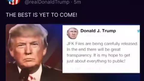 President Trump Post: The Best Is Yet To Come