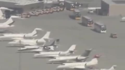 Elite's Private Jets Lined up for the Super Bowl, F@ck Climate Change!