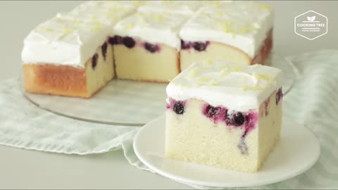 블루베리 레몬 파운드 케이크 만들기 - Blueberry Lemon Pound Cake Recipe - Cooking tree