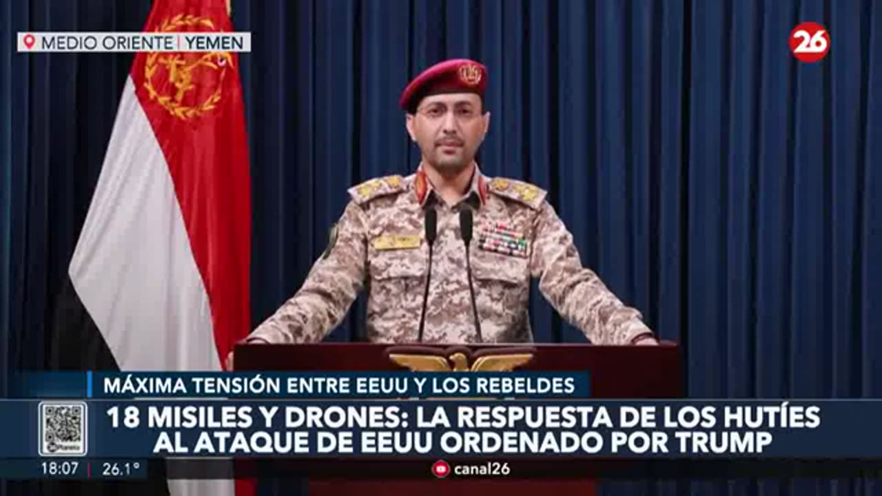 URGENTE | HUTÍES le responden a TRUMP tras el ATAQUE: el mensaje del PORTAVOZ MILITAR
