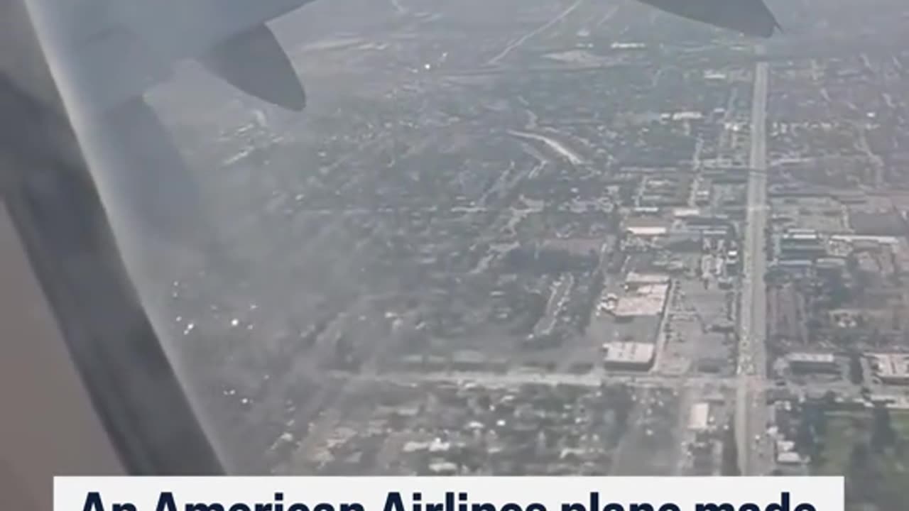 American airline makes emergency landing after smoke appeared to come out of the engine