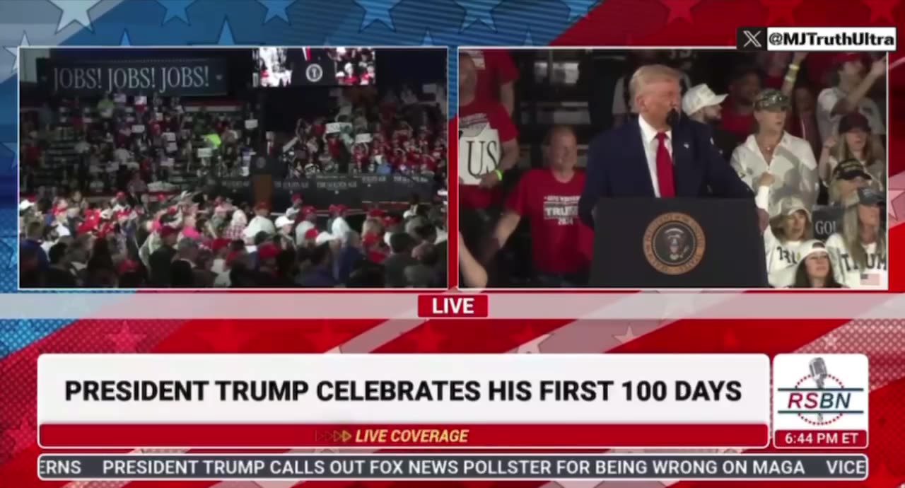 President Trump just misgendered a radical leftist in the crowd