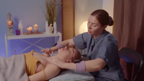 ASMR Neck & Front Massage For Deep Relaxation Alina's Magic On Sandra