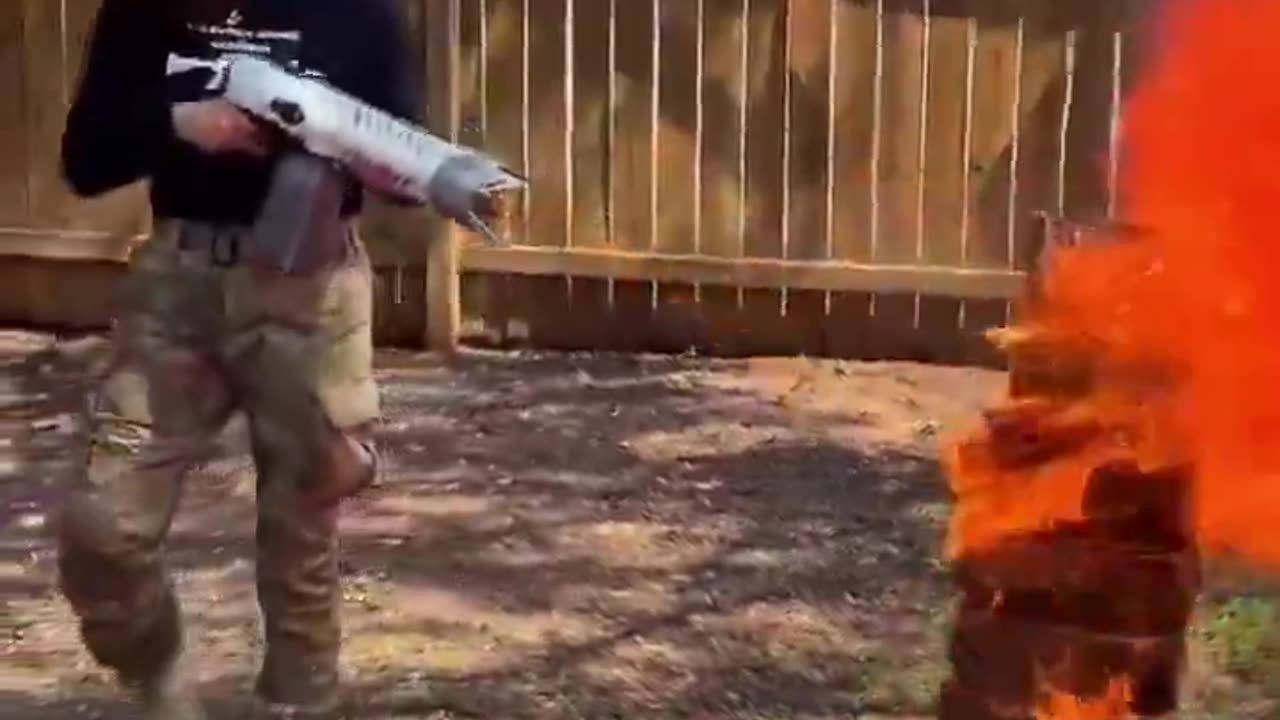 Republican Candidate Valentina Gomez BURNS QURAN on camera with FLAMETHROWER