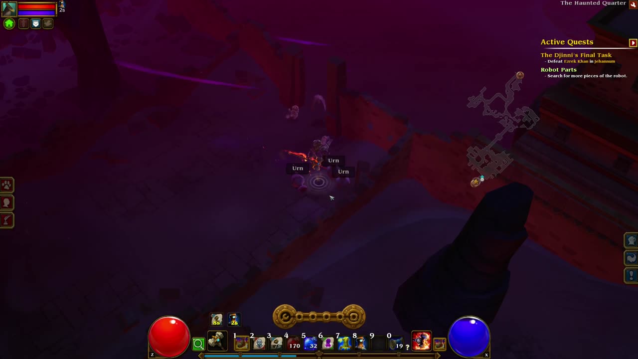 Torchlight II - The Djinni's Final Task - The Haunted Quarter - Ezrek Khan - Boss Fight [Engineer]