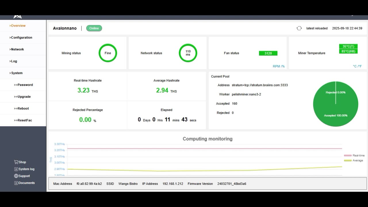 Mining #Bitcoin with a Avalon Nano 3 #crypto #cryptocurrencymining