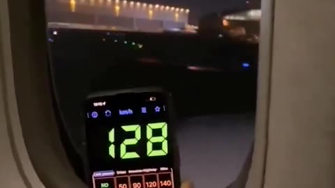 Dude captures the take-off speed of an airplane in real time