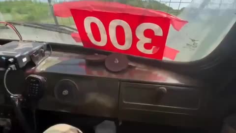 💥🔥 A Ukrainian FPV drone hits the windshield of a Russian "Bukhanka" from the