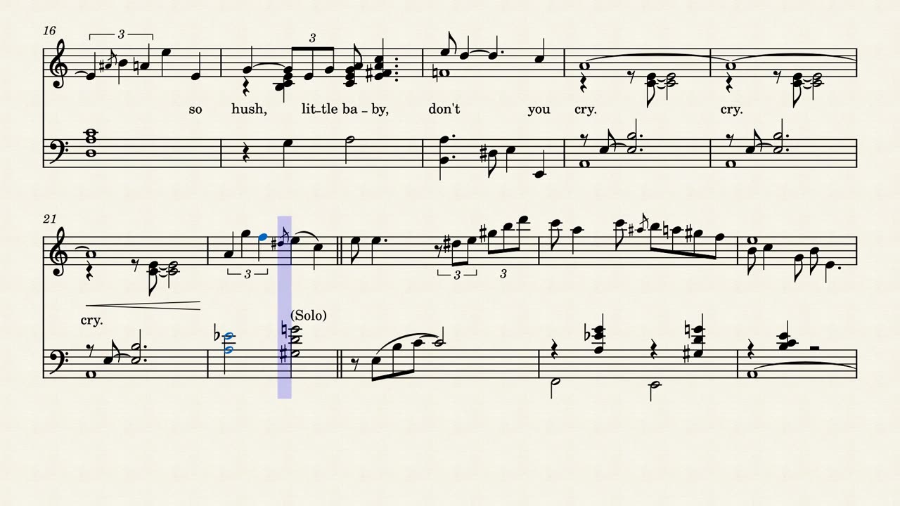 Summertime Gershwin easy piano solo with sheet music
