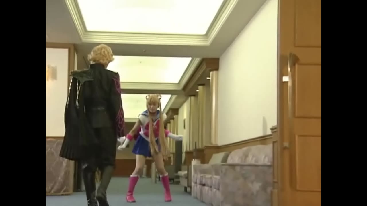 Usagi & Mamoru sailor moon live action act 8 Usagi transform into sailor moon vs jadeite