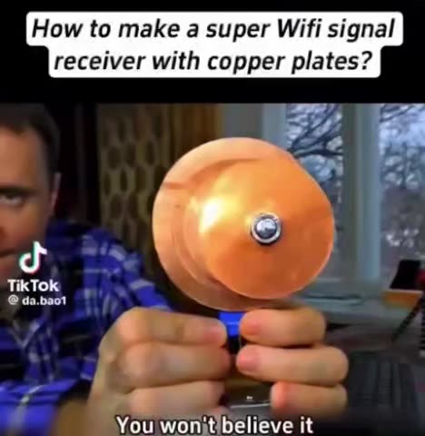 MAKE YOUR OWN WIFI SIGNAL RECEIVER How to make a super WIFI signal receiver with copper plates?
