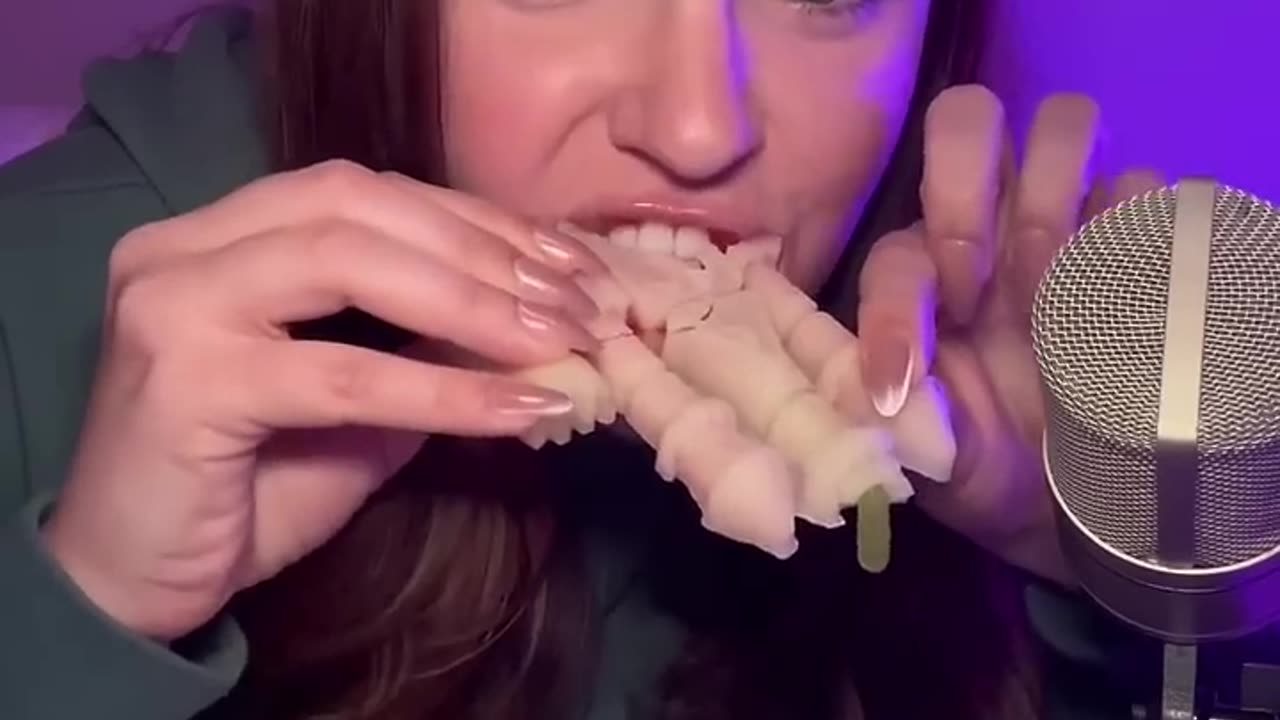 Trying wax candy for the first time! #foodie #shorts #eating #asmr #mukbang #waxcandy #crunchy