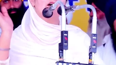 ਬੀਬੀ ਸਤਵੰਤ ਕੌਰ ਜੀ ਸੰਤ ਭਿੰਡਰਾਂਵਾਲਿਆਂ ਦੇ ਜਨਮ ਦਿਹਾੜੇ ਸਮਾਗਮ ਮੌਕੇ ਸੰਗਤਾਂ ਨੂੰ ਸੰਬੋਧਨ ਕਰਦੇ ਹੋਏ