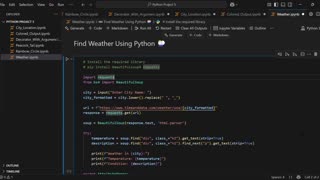 Live Weather App in Python | BeautifulSoup & Web Scraping Tutorial