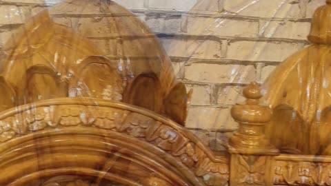 Teak Wood Pooja Mandir | Custom Dome Style DevGhar by Aarsun | Handcrafted Home Temple