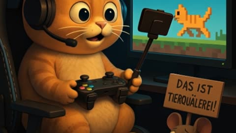 Gamer Cat Plays Cat Simulator 3000 🎮🐱 | Funny Cat Short